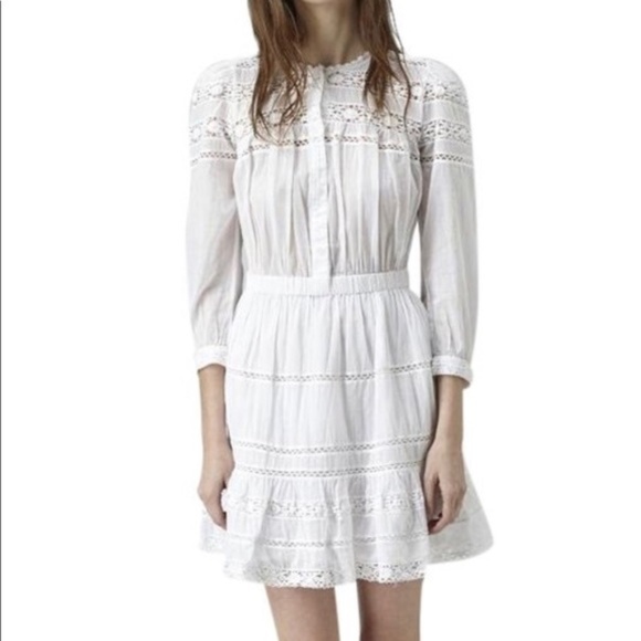 isabel marant white lace dress